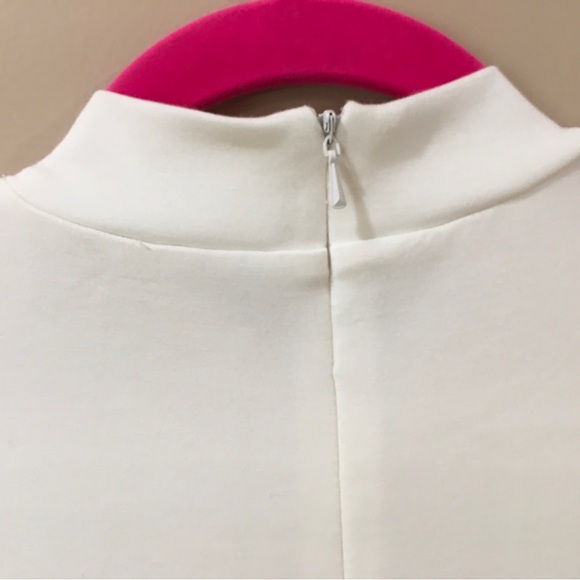 Three Dots Joelle Midi Dress White Women M Sugar Swizzle Stretch New TD008522 - Picture 5 of 10